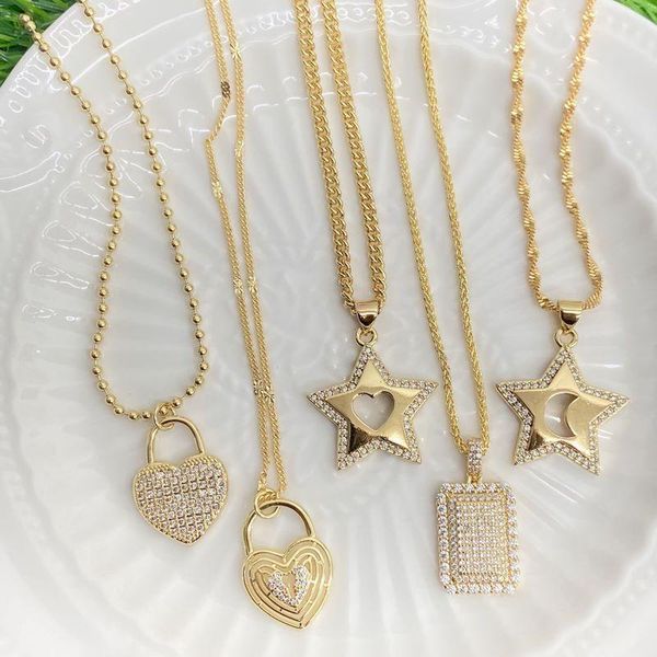 chokers 2021 fashion double layer heart necklace shining bling cz zircon women clavicle chain elegant charm party pendant jewelry gift, Golden;silver
chokers 2021 fashion double layer heart necklace shining bling cz zircon women clavicle chain elegant charm party pendant jewelry gift, Golden;silver