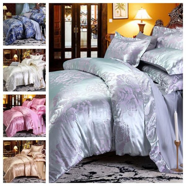 bedding sets luxury 2/3pcs set satin jacquard duvet cover with zipper clousure 1 quilt cover+1/2 pillowcases us/eu size home
bedding sets luxury 2/3pcs set satin jacquard duvet cover with zipper clousure 1 quilt cover+1/2 pillowcases us/eu size home