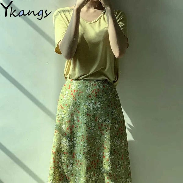 summer long printed women high-waisted hara juku skirt korean style vintage small broken flower pure and fresh skirts 210619, Black
summer long printed women high-waisted hara juku skirt korean style vintage small broken flower pure and fresh skirts 210619, Black