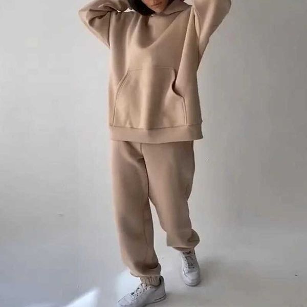fleece solid hoodies trousers set for women autumn front pocket pullovers long pants suits female casual fashion tracksuit 210930, White
fleece solid hoodies trousers set for women autumn front pocket pullovers long pants suits female casual fashion tracksuit 210930, White