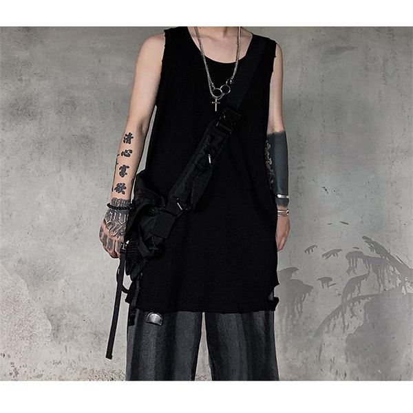 men's t-shirts korean hip-hop europe and the united states urban youth sleeveless t-shirt loose broken hole large size vest, White;black
men's t-shirts korean hip-hop europe and the united states urban youth sleeveless t-shirt loose broken hole large size vest, White;black