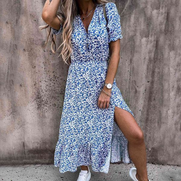 floral printed maxi beach vacation women dresses v neck short sleeve summer plus size sundress, Black;gray
floral printed maxi beach vacation women dresses v neck short sleeve summer plus size sundress, Black;gray
