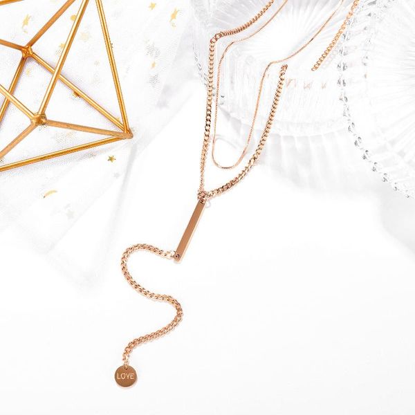 stud di-576 double-layer titanium steel necklace european and american personality simple round brand niche design sweater chain, Golden;silver
stud di-576 double-layer titanium steel necklace european and american personality simple round brand niche design sweater chain, Golden;silver