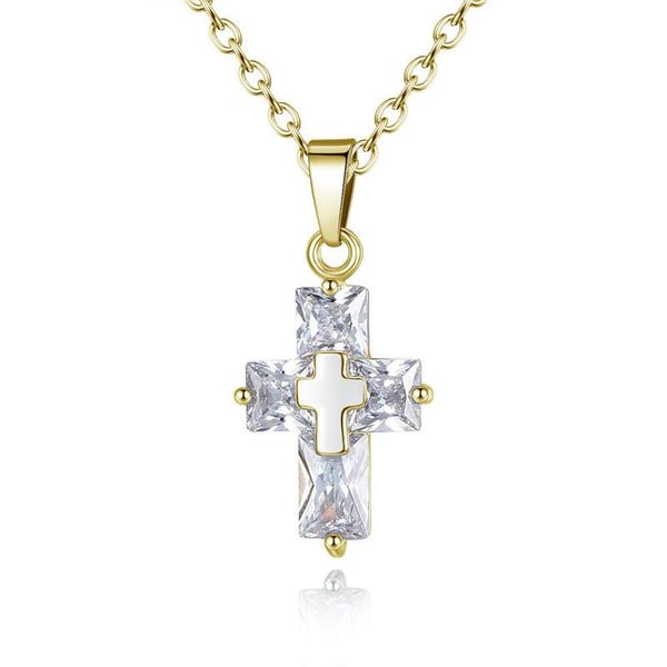 pendant necklaces luxury gold crystal cross necklace elegant female clavicle chain fashion party accessories year jewelry gift, Silver
pendant necklaces luxury gold crystal cross necklace elegant female clavicle chain fashion party accessories year jewelry gift, Silver