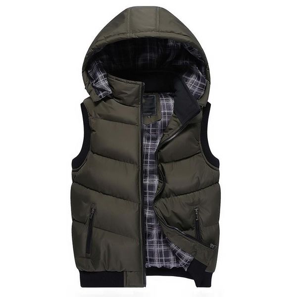 men's vests winter sleeveless down jacket casual hooded vest fashion warm outwear coat for men zipper lovers windbreaker large size 5xl, Black;white
men's vests winter sleeveless down jacket casual hooded vest fashion warm outwear coat for men zipper lovers windbreaker large size 5xl, Black;white