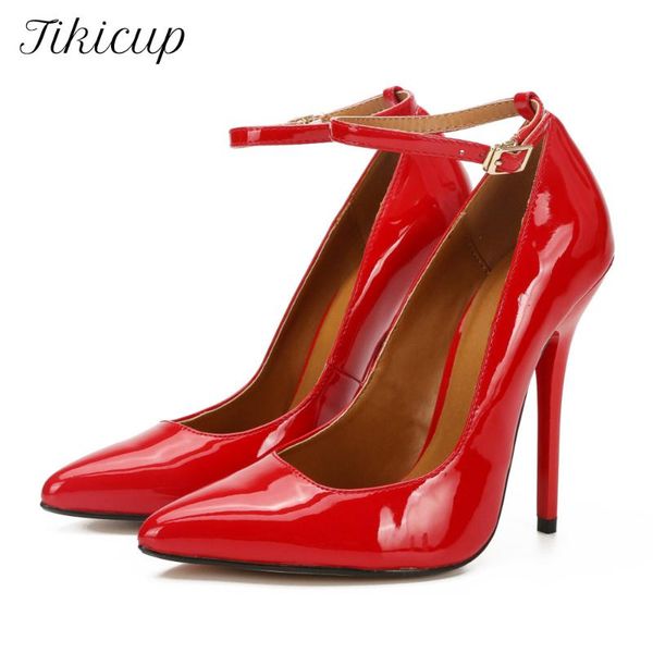 dress shoes tikicup plus size 40-48 women ankle strap 13cm high heel pumps pointed toe patent stilettos crossdresser unisex, Black
dress shoes tikicup plus size 40-48 women ankle strap 13cm high heel pumps pointed toe patent stilettos crossdresser unisex, Black