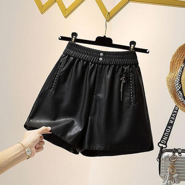 women's shorts 2021 women autumn winter high waist solid female wide leg leather ladies loose casual pu q821, White;black
women's shorts 2021 women autumn winter high waist solid female wide leg leather ladies loose casual pu q821, White;black