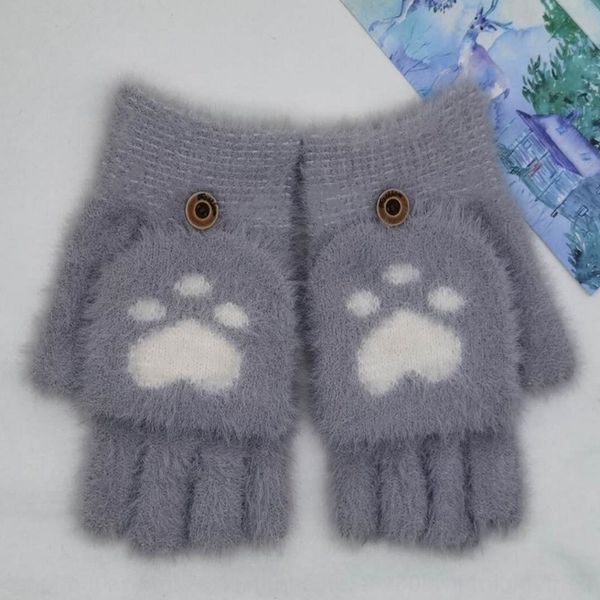 8zj female winter warm lovely half wool and fingerless glovesfinger imitation mink cat claw flip student writing wool mittens open gloves, Blue;gray
8zj female winter warm lovely half wool and fingerless glovesfinger imitation mink cat claw flip student writing wool mittens open gloves, Blue;gray