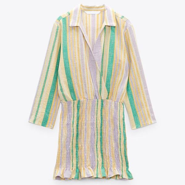 casual dresses zaaho spring autumn women striped wrap dress female ruffle long sleeve elastic ruched, Black;gray
casual dresses zaaho spring autumn women striped wrap dress female ruffle long sleeve elastic ruched, Black;gray