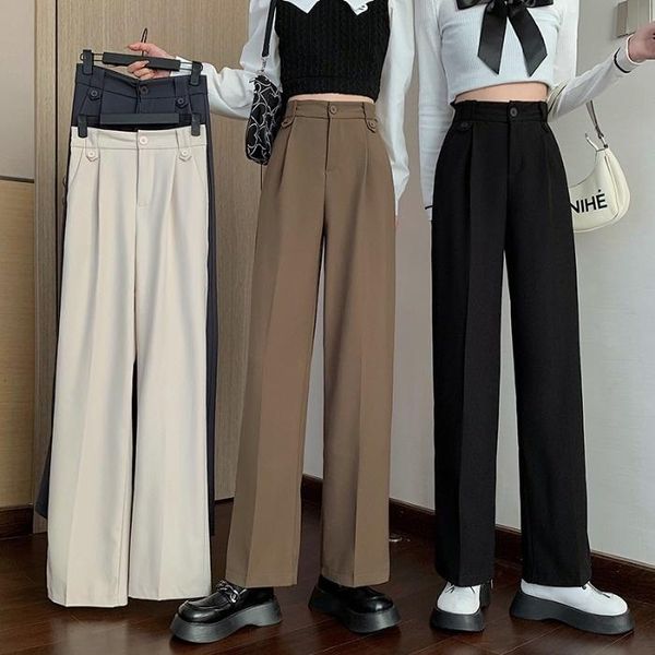 women's pants & capris straight tube loose coffee suit casual autumn 2021 korean version small man wide leg long, Black;white
women's pants & capris straight tube loose coffee suit casual autumn 2021 korean version small man wide leg long, Black;white
