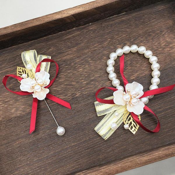 beaded, strands wrist flowers corsage pin beautiful pearl ribbon hand flower wedding party bracelet elegant bridesmaids decoration po props, Black
beaded, strands wrist flowers corsage pin beautiful pearl ribbon hand flower wedding party bracelet elegant bridesmaids decoration po props, Black