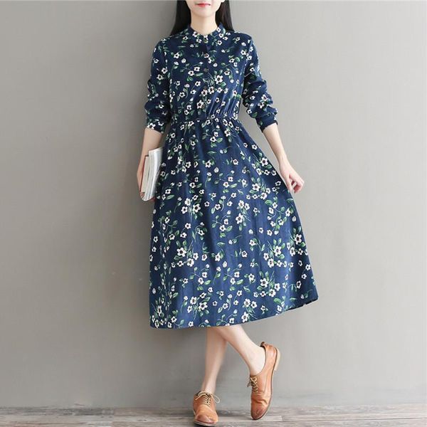 casual dresses literary vintage autumn dress women stand collar slim elastic waist a line mori girl long sleeve floral corduroy midi, Black;gray
casual dresses literary vintage autumn dress women stand collar slim elastic waist a line mori girl long sleeve floral corduroy midi, Black;gray