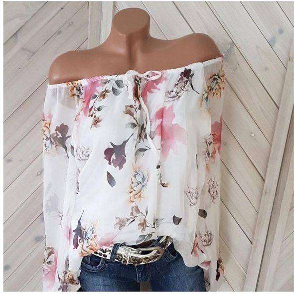 women's blouses & shirts women patterned chiffon blouse, long sleeve plus size, White
women's blouses & shirts women patterned chiffon blouse, long sleeve plus size, White