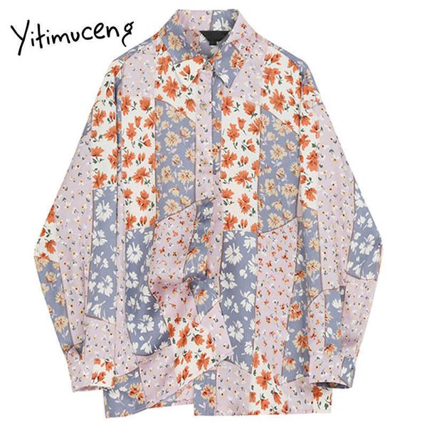 yitimuceng vintage floral print blouse women shirt sleeve button up shirts straight spring korean turn-down collar 210601, White
yitimuceng vintage floral print blouse women shirt sleeve button up shirts straight spring korean turn-down collar 210601, White