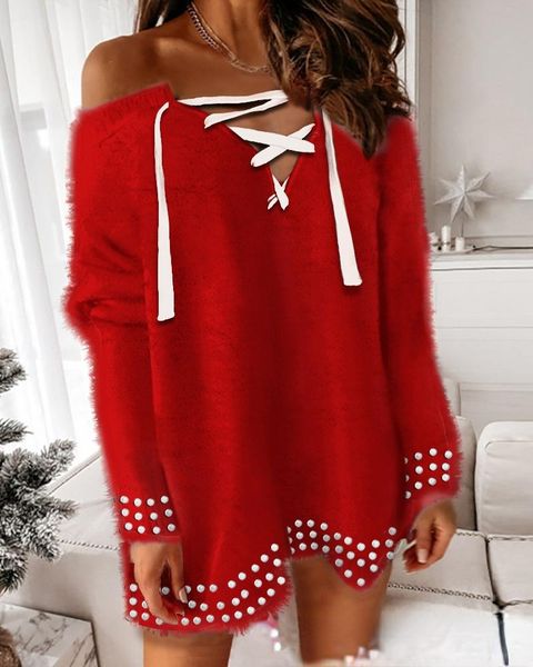 casual dresses 2021 autumn foreign trade long sleeve dress lace corn velvet nail bead, Black;gray
casual dresses 2021 autumn foreign trade long sleeve dress lace corn velvet nail bead, Black;gray
