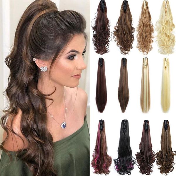 synthetic wigs xuanguang 24" claw clip ponytail wavy long straight hair type ladies wig, Black
synthetic wigs xuanguang 24" claw clip ponytail wavy long straight hair type ladies wig, Black