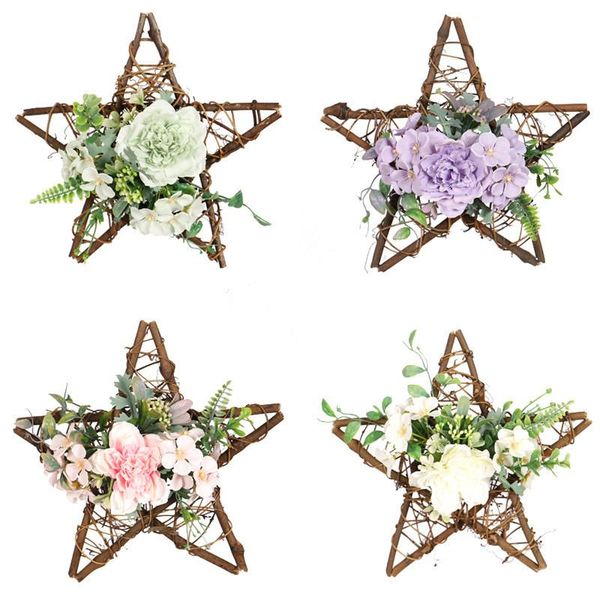 decorative flowers & wreaths artificial flower five-pointed star garland pendant wreath door hanging wedding home decoration accessories
decorative flowers & wreaths artificial flower five-pointed star garland pendant wreath door hanging wedding home decoration accessories