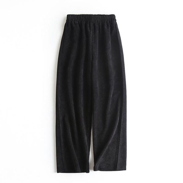women's casual corduroy elastic waist loose straight trousers all-match outer wear autumn and winter pants & capris, Black;white
women's casual corduroy elastic waist loose straight trousers all-match outer wear autumn and winter pants & capris, Black;white