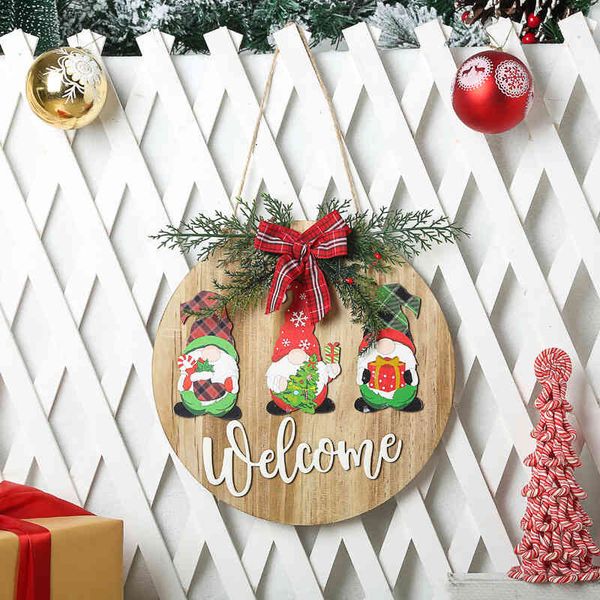 christmas new decorations wreath wooden doorplate faceless doll welcome door hanging
christmas new decorations wreath wooden doorplate faceless doll welcome door hanging
