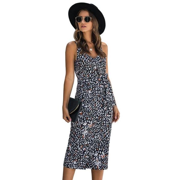 casual dresses women fashion summer adjustable straps v neck print hem slit backless waist belt sling dress 2021 vestidos, Black;gray
casual dresses women fashion summer adjustable straps v neck print hem slit backless waist belt sling dress 2021 vestidos, Black;gray