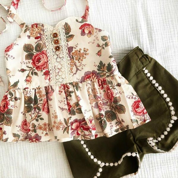 2pcs toddler kid baby girl clothes sets flower sleeveless shorts pants summer outfit clothing set 1 6y, White
2pcs toddler kid baby girl clothes sets flower sleeveless shorts pants summer outfit clothing set 1 6y, White