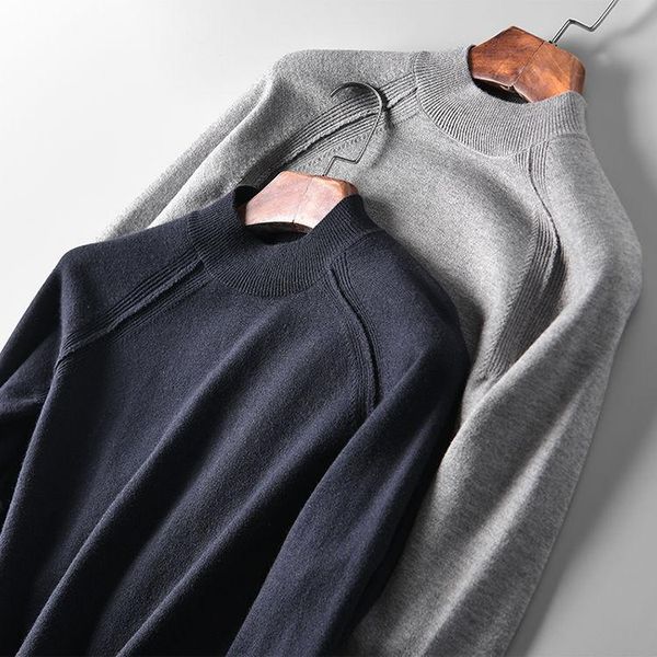 men's sweaters 2021 autumn winter solid pullovers full sleeves half neck knitted men casual soft warm knitwear jumpers e73, White;black
men's sweaters 2021 autumn winter solid pullovers full sleeves half neck knitted men casual soft warm knitwear jumpers e73, White;black