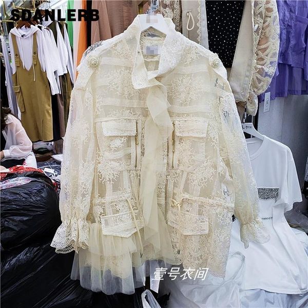 women's trench coats lace coat for women european style summer elegant embroidered crocheted flowers sun-proof clothing female, Tan;black
women's trench coats lace coat for women european style summer elegant embroidered crocheted flowers sun-proof clothing female, Tan;black
