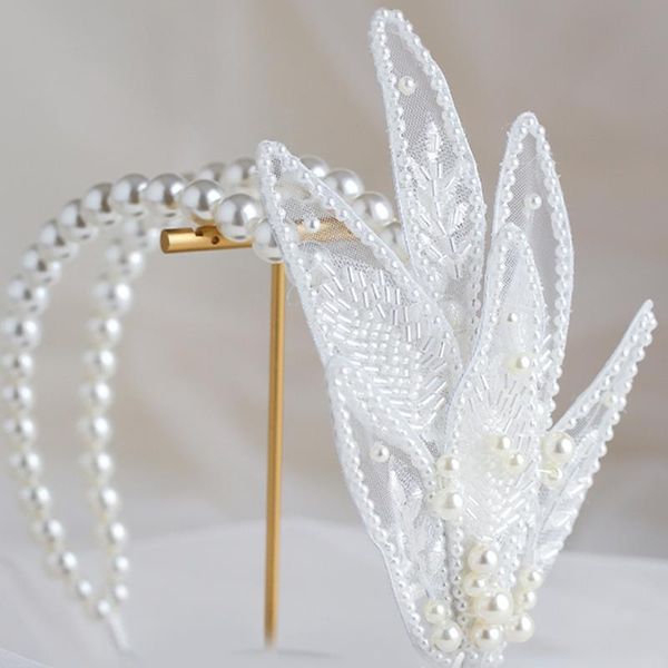 headpieces korean style wedding modeling pearl headband elegant graceful handmade bridal headdress dress daily accessories, Silver
headpieces korean style wedding modeling pearl headband elegant graceful handmade bridal headdress dress daily accessories, Silver