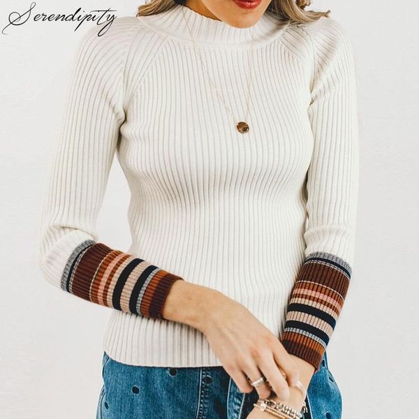 women's sweaters srdp vintage knitted striped splice women sweater turtle collar thick fur pullover female fashion ladies jumper plus s, White;black
women's sweaters srdp vintage knitted striped splice women sweater turtle collar thick fur pullover female fashion ladies jumper plus s, White;black