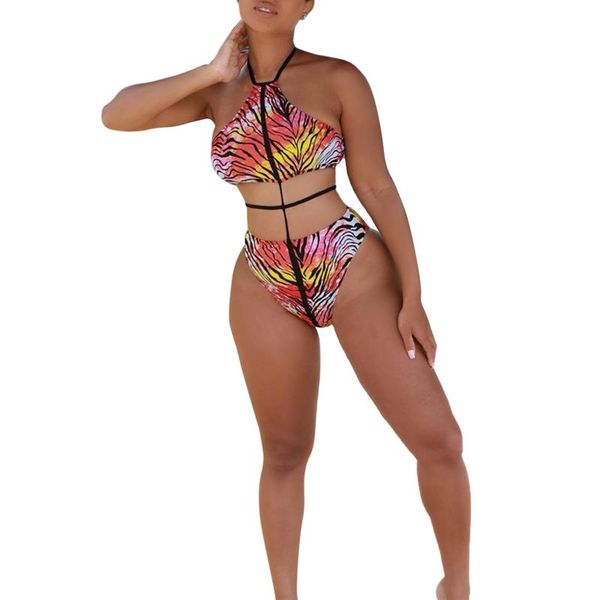 women's printed swimwear off-shoulder high neck halter triangle bottom sling connection swimsuit two-piece suits
women's printed swimwear off-shoulder high neck halter triangle bottom sling connection swimsuit two-piece suits