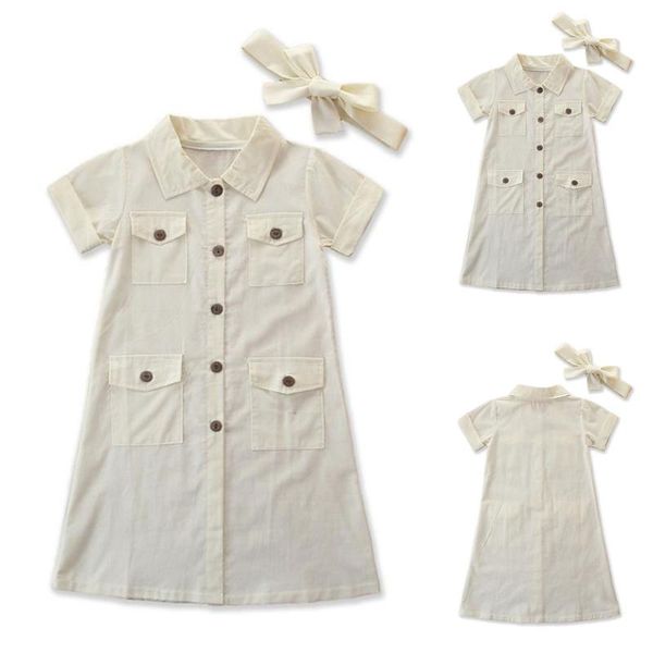 girl's dresses kids girls short sleeves buttons dress children summer casual holiday shirt pockets plain solid wearing clothes, Red;yellow
girl's dresses kids girls short sleeves buttons dress children summer casual holiday shirt pockets plain solid wearing clothes, Red;yellow