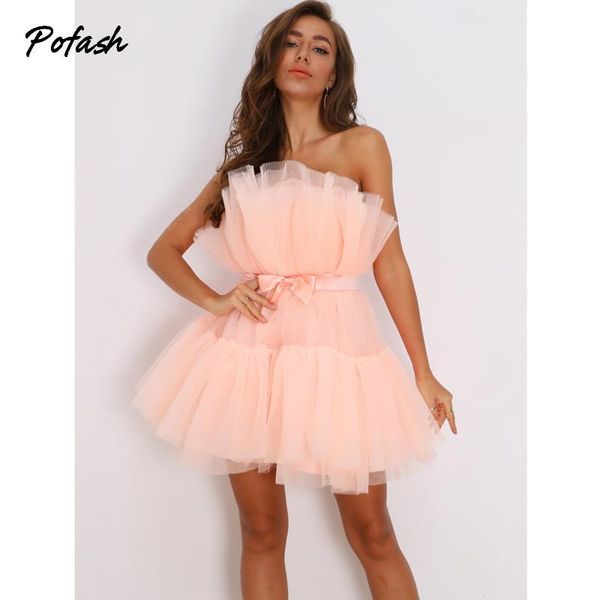 casual dresses pofash solid pink mesh bow mini dress for women backless strapless party club female sleeveless summer vestidos, Black;gray
casual dresses pofash solid pink mesh bow mini dress for women backless strapless party club female sleeveless summer vestidos, Black;gray