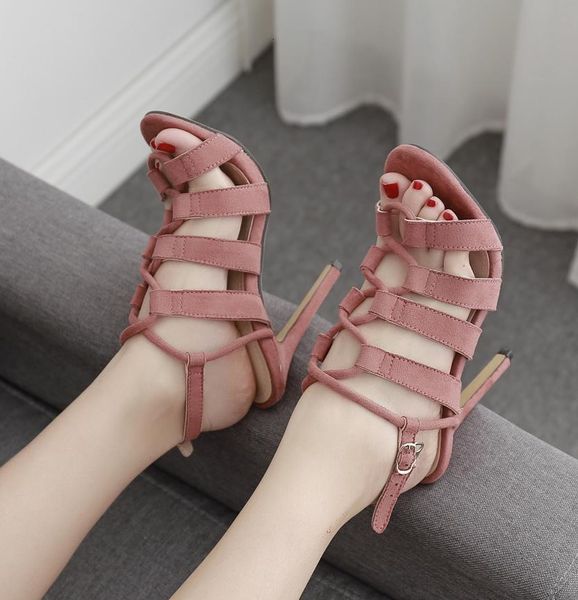 with box high heel hollow out multi strappy gladiator sandals fashion luxury designer women shoes size 35 to 40, Black
with box high heel hollow out multi strappy gladiator sandals fashion luxury designer women shoes size 35 to 40, Black