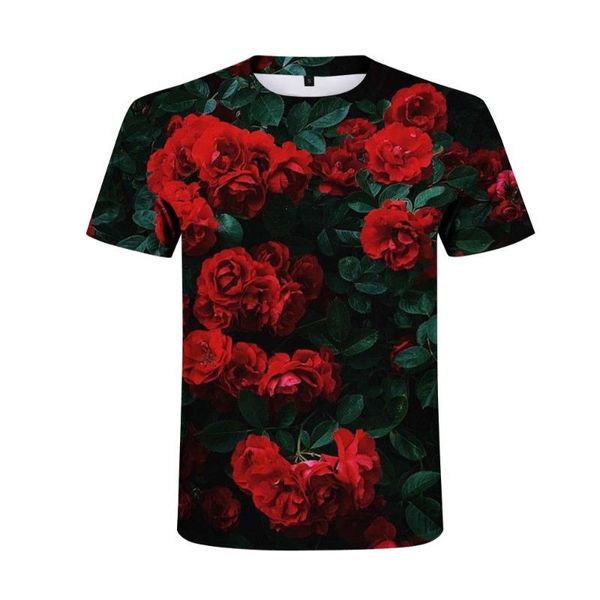 men's and women's 3d flower print t-shirts fashion casual short-sleeved fashionable hip-hop couple, White;black
men's and women's 3d flower print t-shirts fashion casual short-sleeved fashionable hip-hop couple, White;black