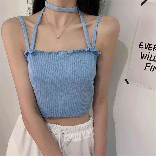 summer camisole knitted ribbed casual women cami halter bottoming crop female spaghetti strap corset short, White
summer camisole knitted ribbed casual women cami halter bottoming crop female spaghetti strap corset short, White