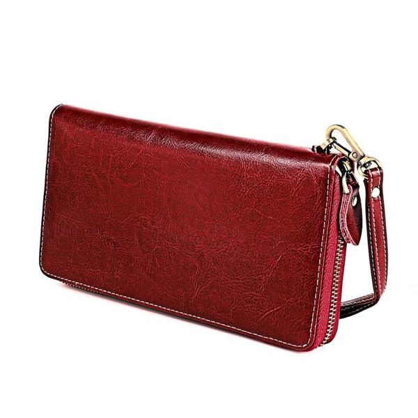 wallets rfid design women clutch genuine leather women's long wallet zipper coin purse crazy horse cowskin money phone bag, Red;black
wallets rfid design women clutch genuine leather women's long wallet zipper coin purse crazy horse cowskin money phone bag, Red;black