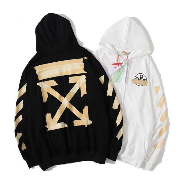 2021 new cashmere off autumn winter white yellow arrow hoodie sweater men's and women's same bf style street hip hop, Black
2021 new cashmere off autumn winter white yellow arrow hoodie sweater men's and women's same bf style street hip hop, Black