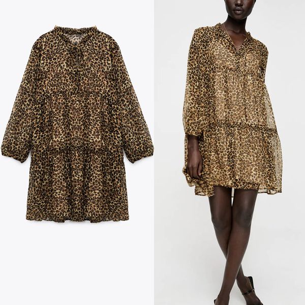 dresses za summer print chiffon mini women long sleeve adjustable drawcord v neck leopard es vintage vestisos, Black;gray
dresses za summer print chiffon mini women long sleeve adjustable drawcord v neck leopard es vintage vestisos, Black;gray