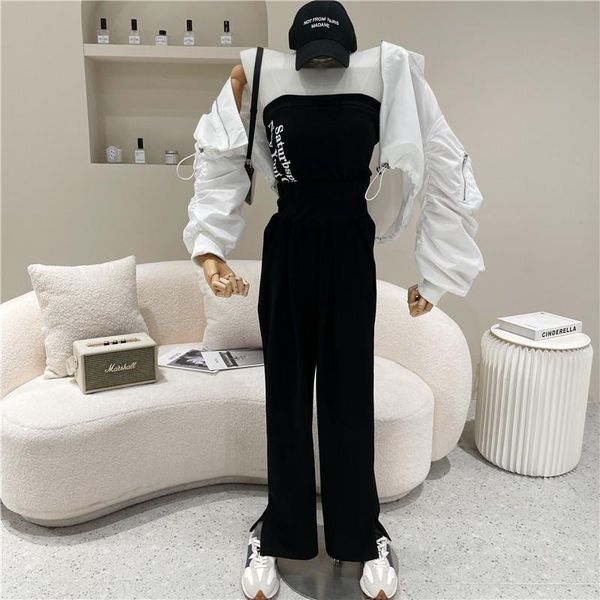 niche design two piece set women's spring summer 2021 fashion slim short chest vest high waist wide leg pants, White
niche design two piece set women's spring summer 2021 fashion slim short chest vest high waist wide leg pants, White