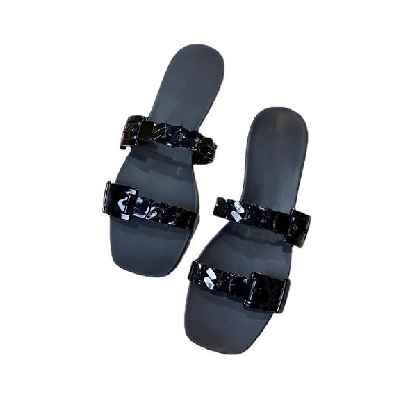 slippers 2021 kuqijia new jelly shoes candy color chain sandals square beach fairy women's shoes antiskid water shoes zly {category}, Black
slippers 2021 kuqijia new jelly shoes candy color chain sandals square beach fairy women's shoes antiskid water shoes zly {category}, Black