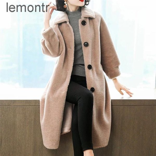 women's fur & faux sheepskin coat, korean cashmere wool jacket, long, loose, with a row of buttons, brand , autumn and winter, y646, Black
women's fur & faux sheepskin coat, korean cashmere wool jacket, long, loose, with a row of buttons, brand , autumn and winter, y646, Black