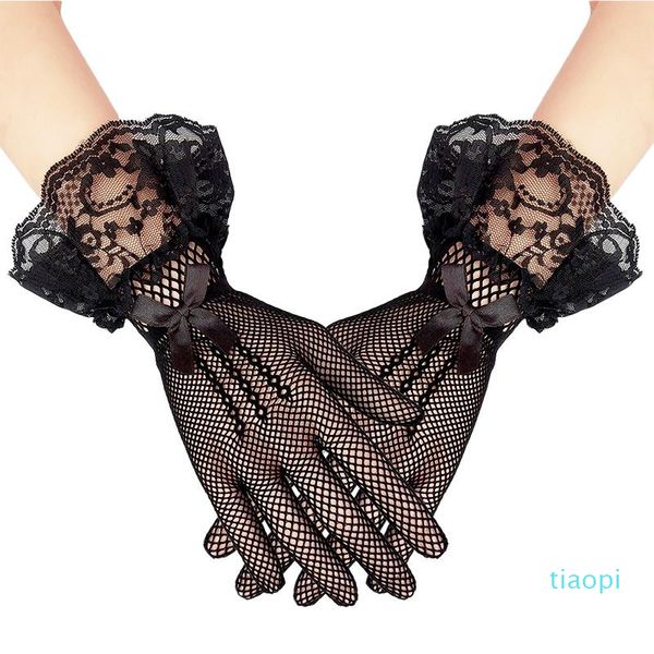 five fingers gloves 1 pair sold fashion elegant white or black lace finger short accessories wrist length, Blue;gray
five fingers gloves 1 pair sold fashion elegant white or black lace finger short accessories wrist length, Blue;gray