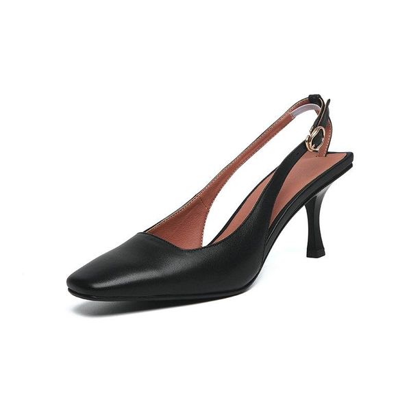 comfortablecow leather sandals fashion shallow pointed toe shoes high thin heel women's, Black
comfortablecow leather sandals fashion shallow pointed toe shoes high thin heel women's, Black
