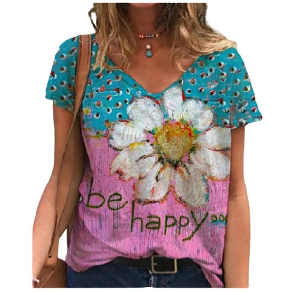women's t-shirt 3xl summer painting printing t shirt women short sleeve v-neck loose plus size casual streetwear ladies plant flowers, White
women's t-shirt 3xl summer painting printing t shirt women short sleeve v-neck loose plus size casual streetwear ladies plant flowers, White