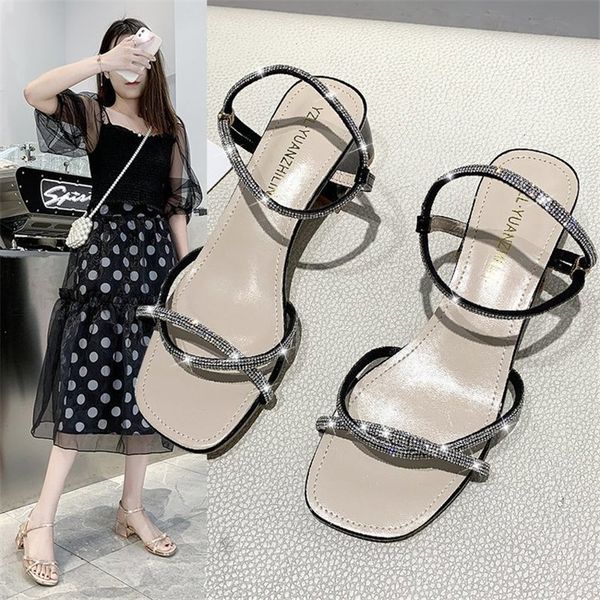 womens shoes summer new style small fresh rhinestone fairy style thick heel french girl high heel sandals1, Black
womens shoes summer new style small fresh rhinestone fairy style thick heel french girl high heel sandals1, Black