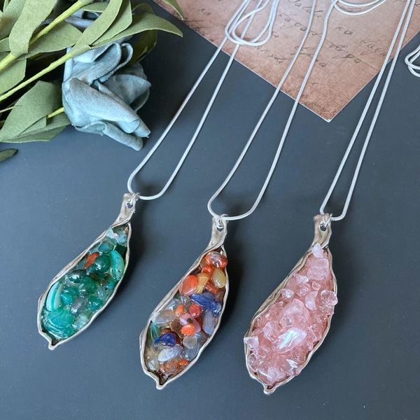 pendant necklaces europe and america creative gravel necklace copper snake chain floral, Silver
pendant necklaces europe and america creative gravel necklace copper snake chain floral, Silver