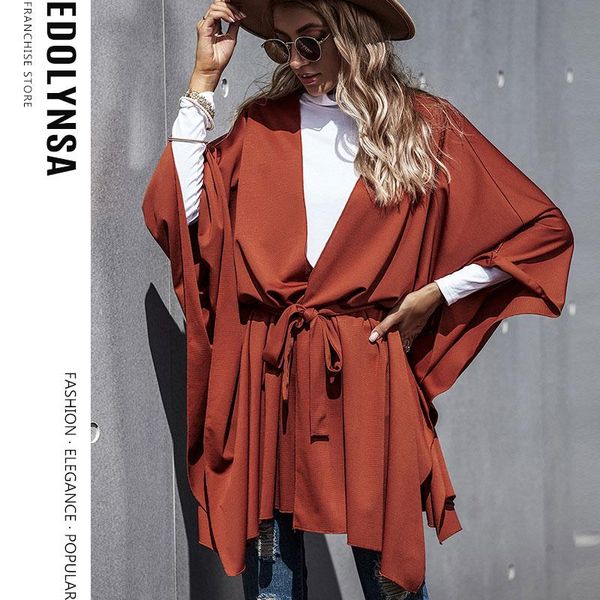 women's trench coats 2021 autumn winter fashion women cloak loose bats sleeve jackets cape office ladies shawl cardigan coat, Tan;black
women's trench coats 2021 autumn winter fashion women cloak loose bats sleeve jackets cape office ladies shawl cardigan coat, Tan;black