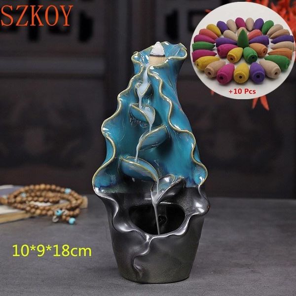 with 10cones gift waterfall incense burner ceramic holder,option for mixed cones (burner multiple styles) fragrance lamps
with 10cones gift waterfall incense burner ceramic holder,option for mixed cones (burner multiple styles) fragrance lamps