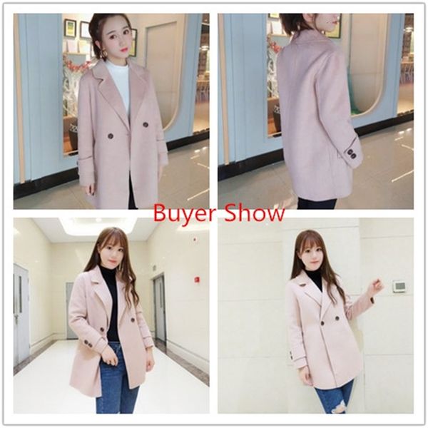 women's wool & blends kmetram 100% coat female jacket autumn winter fashion en korean long s manteau femme my, Black
women's wool & blends kmetram 100% coat female jacket autumn winter fashion en korean long s manteau femme my, Black
