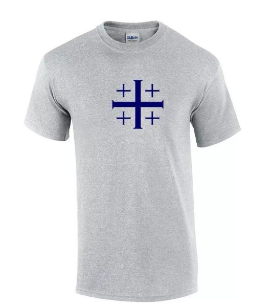 blue jerusalem cross knights templar t-shirt gray christian jesus god shirt, White;black
blue jerusalem cross knights templar t-shirt gray christian jesus god shirt, White;black